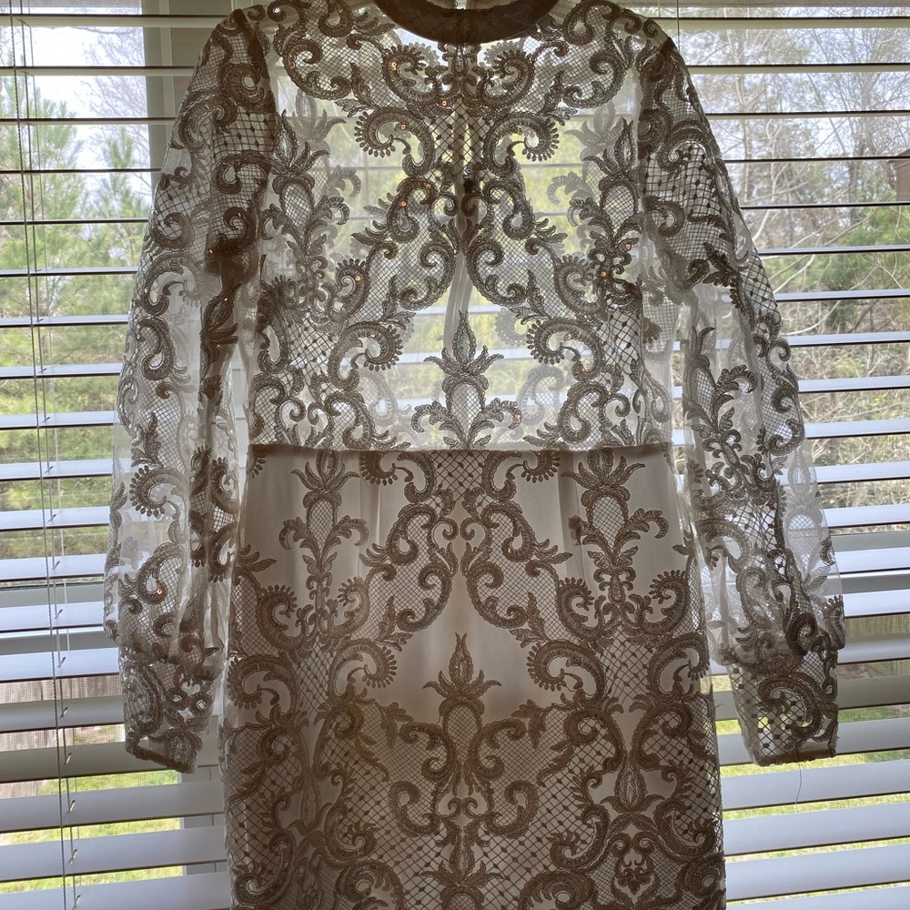 ASOS high neck long sleeve mini dress